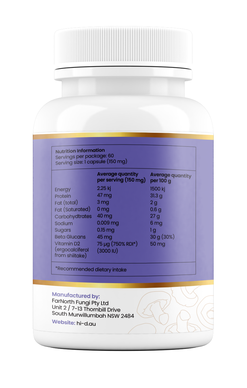 Natural Vitamin D 3000IU (100% Shiitake)