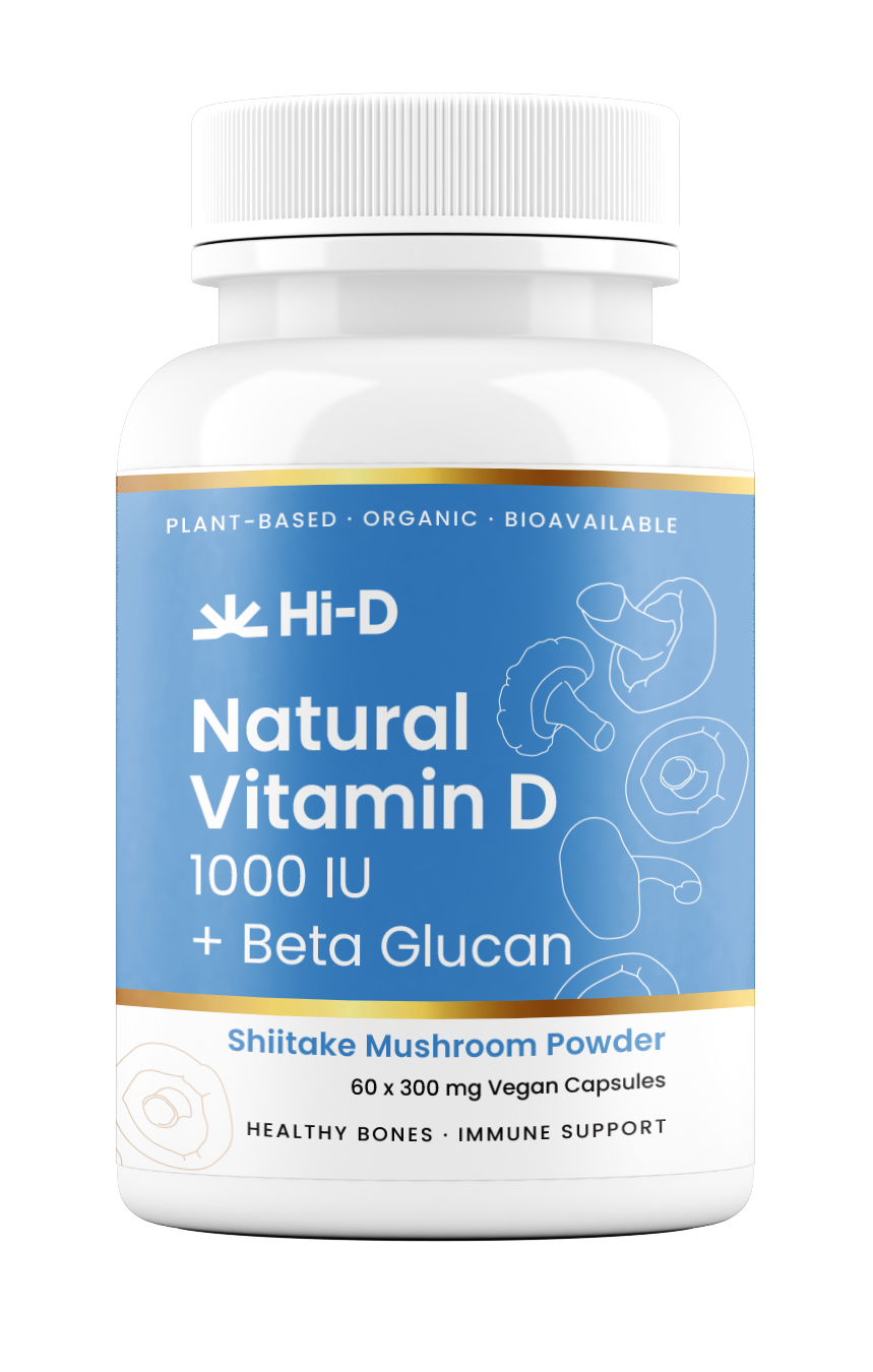 Natural Vitamin D 1000IU + Beta-Glucan (100% Shiitake)