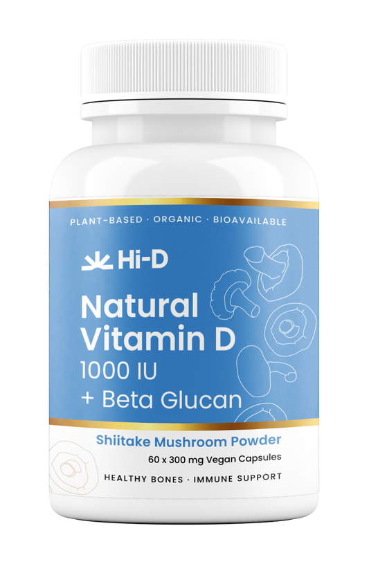 Natural Vitamin D 1000IU + Beta-Glucan (100% Shiitake)