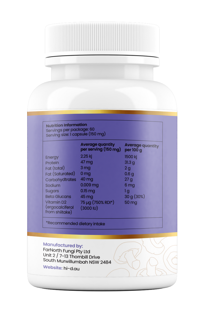 Natural Vitamin D 3000IU (100% Shiitake)
