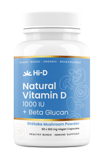 Natural Vitamin D 1000IU + Beta-Glucan (100% Shiitake)
