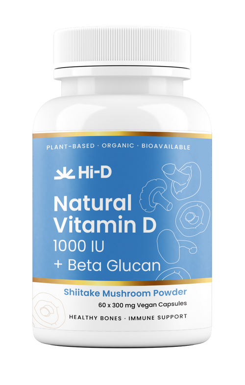 Natural Vitamin D 1000IU + Beta-Glucan (100% Shiitake)