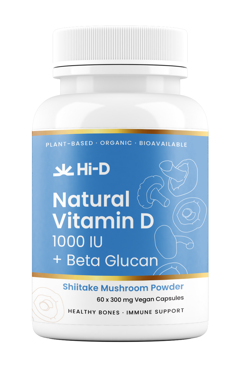 Natural Vitamin D 1000IU + Beta-Glucan (100% Shiitake)
