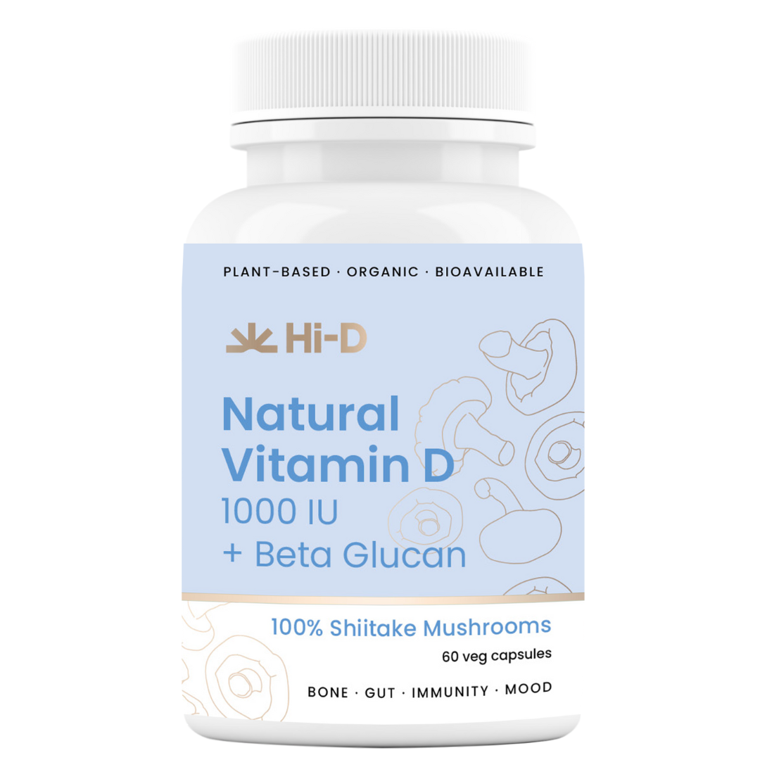 Natural Vitamin D 1000IU + Beta-Glucan (100% Shiitake)